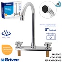 GRIFERIA PARA FREGADERO 8" CUELLO DE CISNE GRIVEN