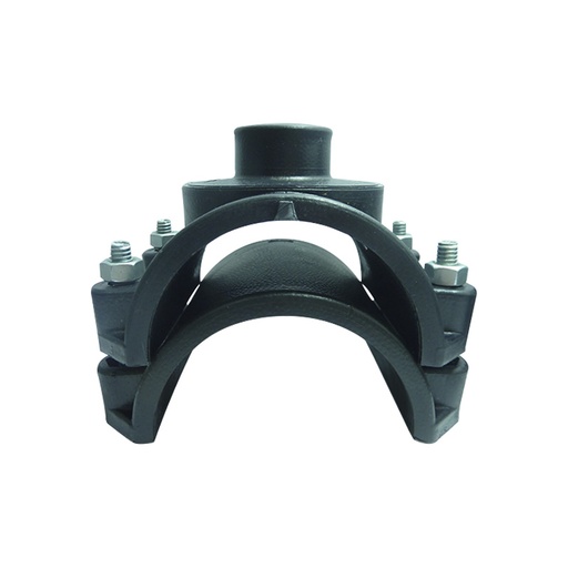 [6840] ABRAZADERA SENCILLA 63MM 2" SALIDA 3/4" PARA RIEGO FAPLAST