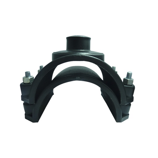 [6856] ABRAZADERA SENCILLA 110MM 4" SALIDA 1" PARA RIEGO FAPLAST