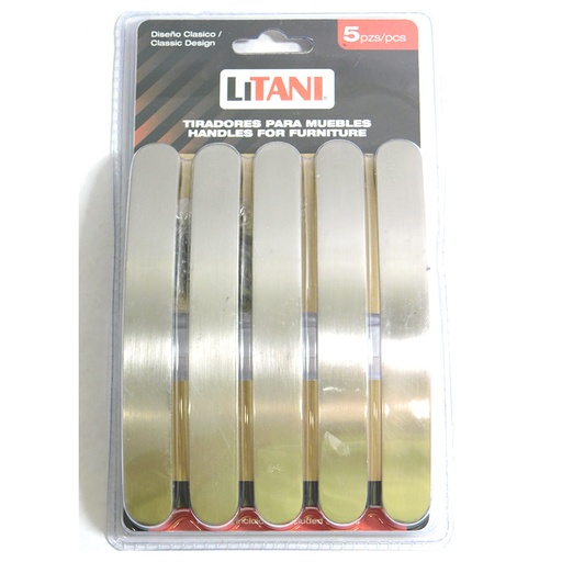 [7072] JUEGO DE TIRADORES 5PZAS 128MM LITANI