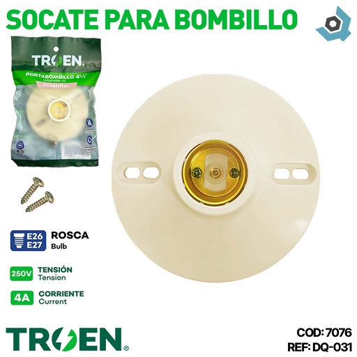 [7076] SOCATE PARA BOMBILLO TROEN