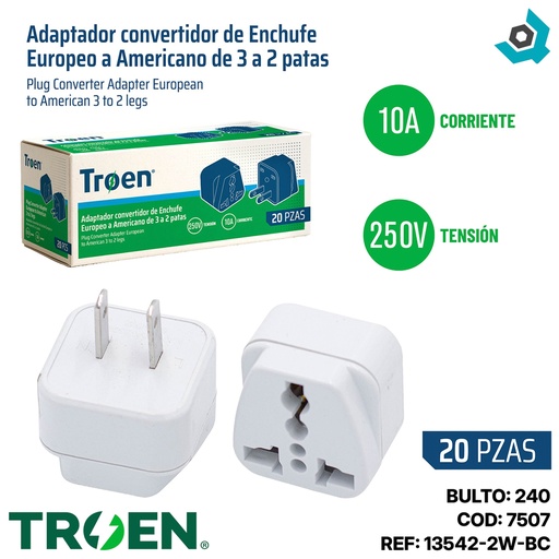 [7507] ADAPTADOR ELECTRICO MULTIPLE  TROEN