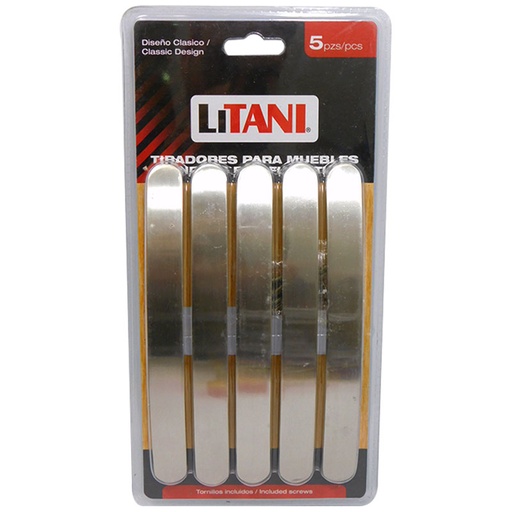 [7576] JUEGO DE TIRADORES 5PZAS 160MM LITANI