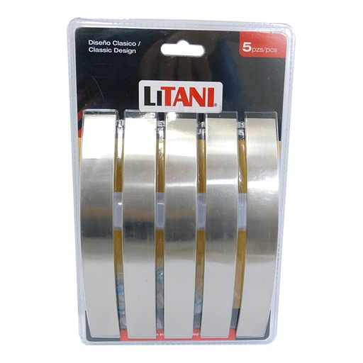 [7586] JUEGO DE TIRADORES 5PZAS 160MM LITANI