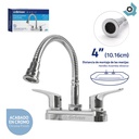 GRIFERIA PARA LAVAMANOS 4" CUELLO FLEXIBLE GRIVEN