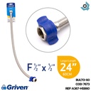 MANGUERA FLEXIBLE 60CM 1/2" X 1/2" PARA PLOMERIA GRIVEN