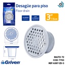 DESAGUE DE PISO 3" DE ALUMINIO GRIVEN
