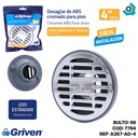 DESAGUE DE PISO 4" REDONDO CROMADO GRIVEN